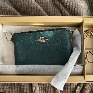 Coach Forest Green Wristlet